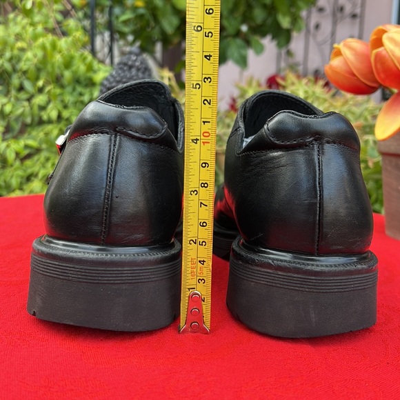 🏴 Dr. Martens MIE Mono Black Monk Strap Vintage Loafers UK 7 - Picture 7 of 17